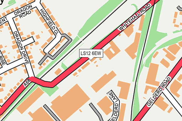 LS12 6EW map - OS OpenMap – Local (Ordnance Survey)