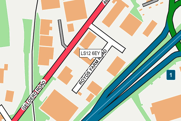 LS12 6EY map - OS OpenMap – Local (Ordnance Survey)