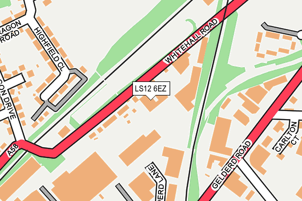 LS12 6EZ map - OS OpenMap – Local (Ordnance Survey)