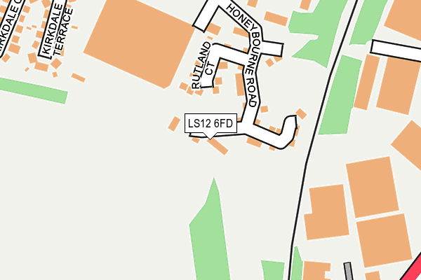 LS12 6FD map - OS OpenMap – Local (Ordnance Survey)