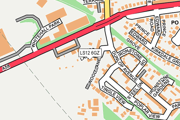 LS12 6GZ map - OS OpenMap – Local (Ordnance Survey)