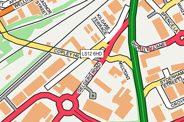 LS12 6HD map - OS OpenMap – Local (Ordnance Survey)