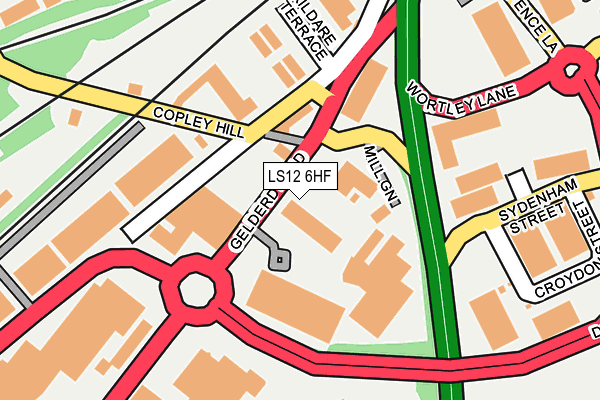 LS12 6HF map - OS OpenMap – Local (Ordnance Survey)