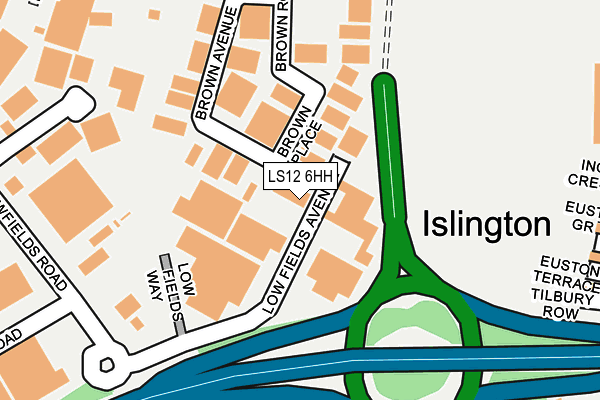 LS12 6HH map - OS OpenMap – Local (Ordnance Survey)