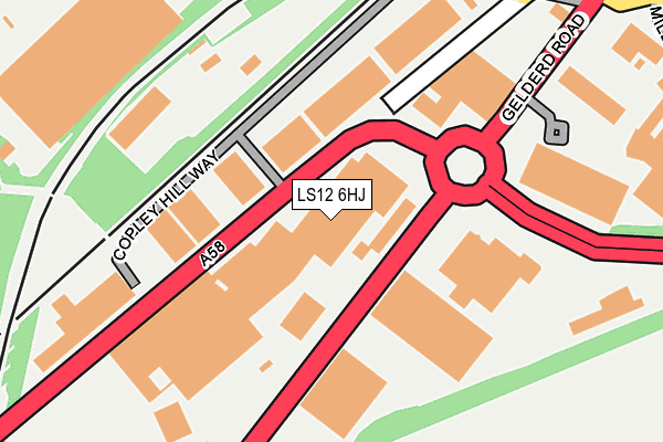 LS12 6HJ map - OS OpenMap – Local (Ordnance Survey)