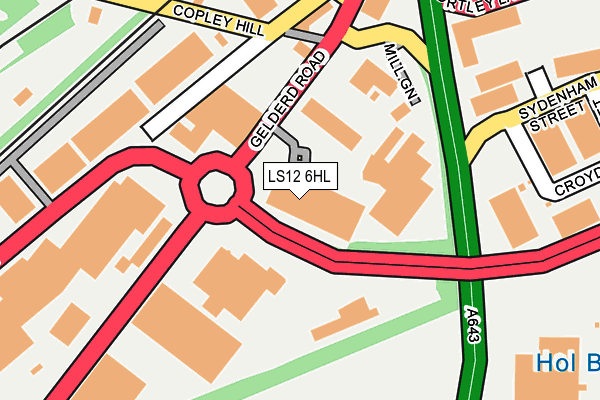 LS12 6HL map - OS OpenMap – Local (Ordnance Survey)