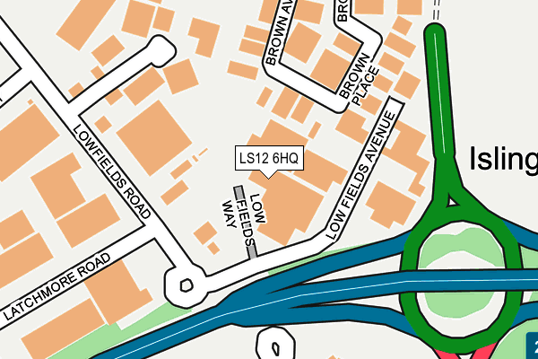 LS12 6HQ map - OS OpenMap – Local (Ordnance Survey)