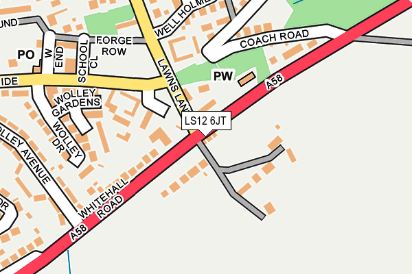 LS12 6JT map - OS OpenMap – Local (Ordnance Survey)