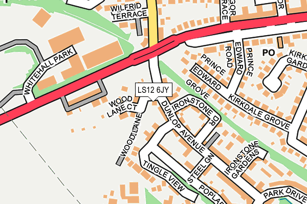 LS12 6JY map - OS OpenMap – Local (Ordnance Survey)