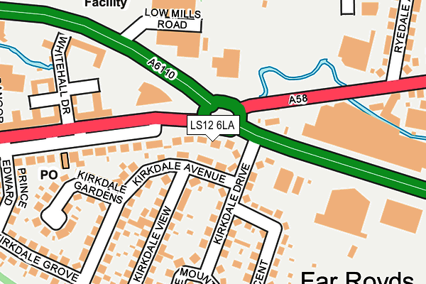 LS12 6LA map - OS OpenMap – Local (Ordnance Survey)