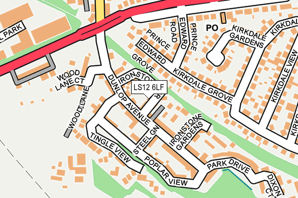 LS12 6LF map - OS OpenMap – Local (Ordnance Survey)