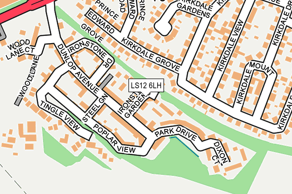 LS12 6LH map - OS OpenMap – Local (Ordnance Survey)