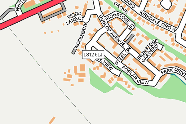 LS12 6LJ map - OS OpenMap – Local (Ordnance Survey)