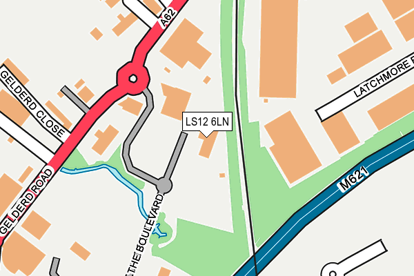 LS12 6LN map - OS OpenMap – Local (Ordnance Survey)
