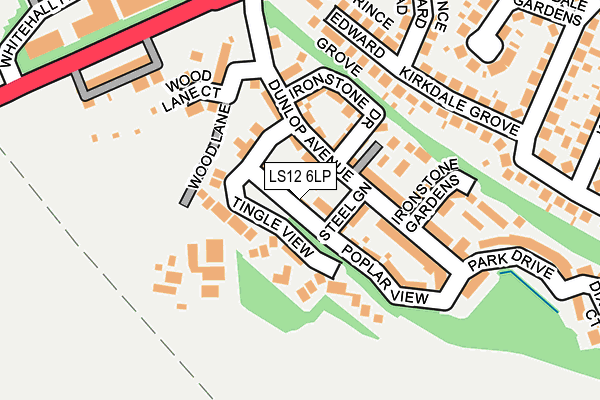 LS12 6LP map - OS OpenMap – Local (Ordnance Survey)