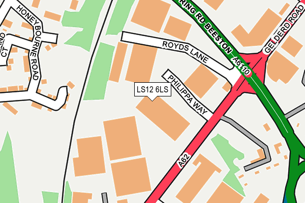 LS12 6LS map - OS OpenMap – Local (Ordnance Survey)