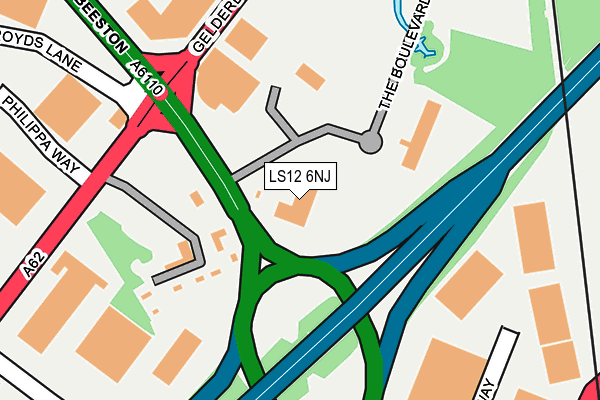 LS12 6NJ map - OS OpenMap – Local (Ordnance Survey)