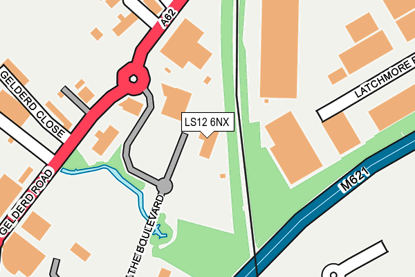 LS12 6NX map - OS OpenMap – Local (Ordnance Survey)