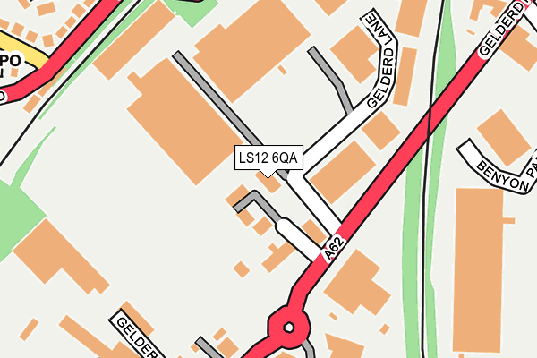 LS12 6QA map - OS OpenMap – Local (Ordnance Survey)