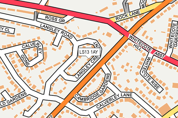 LS13 1AY map - OS OpenMap – Local (Ordnance Survey)