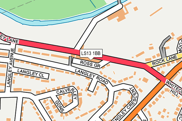 LS13 1BB map - OS OpenMap – Local (Ordnance Survey)