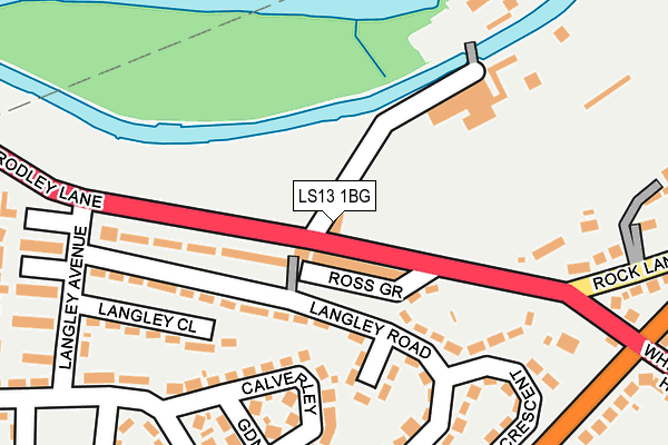 LS13 1BG map - OS OpenMap – Local (Ordnance Survey)