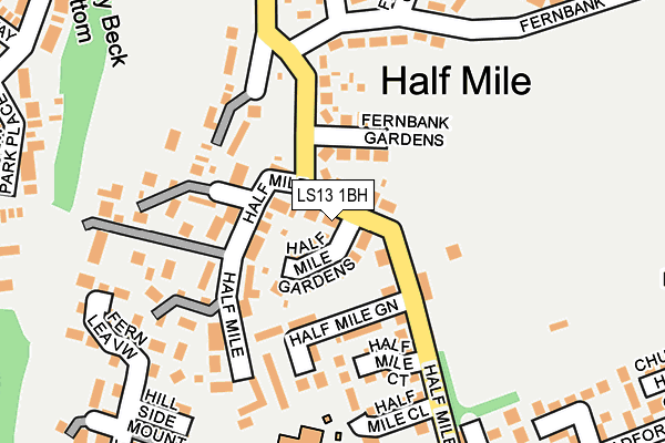 LS13 1BH map - OS OpenMap – Local (Ordnance Survey)