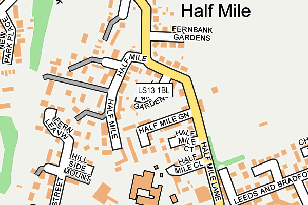 LS13 1BL map - OS OpenMap – Local (Ordnance Survey)