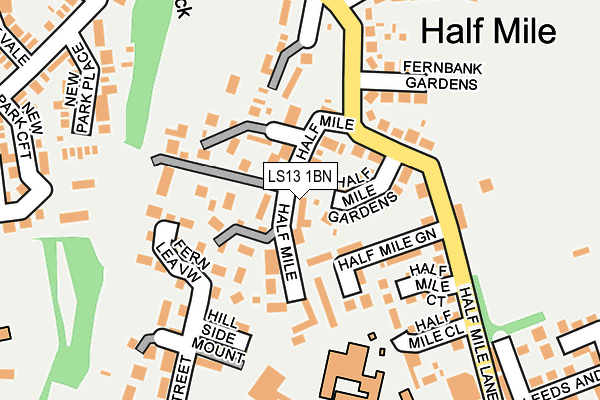 LS13 1BN map - OS OpenMap – Local (Ordnance Survey)