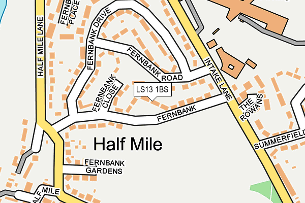 LS13 1BS map - OS OpenMap – Local (Ordnance Survey)