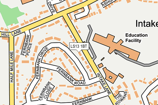 LS13 1BT map - OS OpenMap – Local (Ordnance Survey)