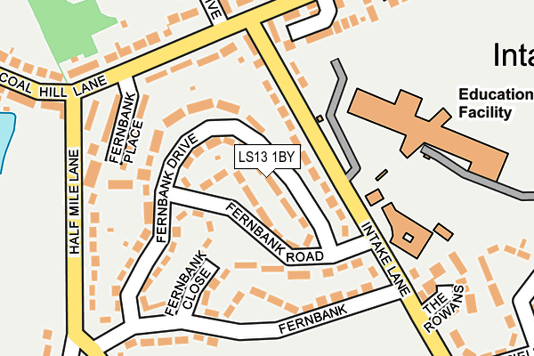 LS13 1BY map - OS OpenMap – Local (Ordnance Survey)