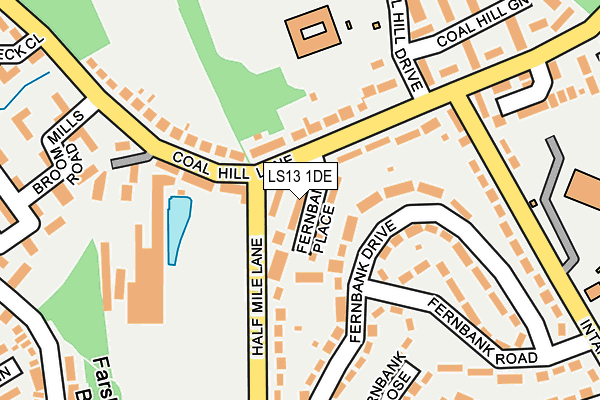 LS13 1DE map - OS OpenMap – Local (Ordnance Survey)