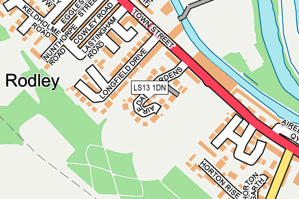 LS13 1DN map - OS OpenMap – Local (Ordnance Survey)