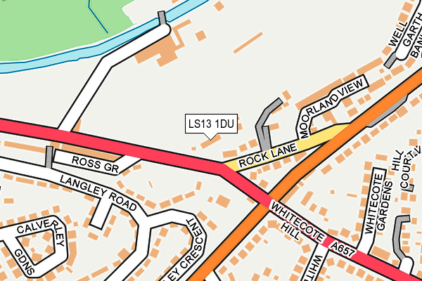 LS13 1DU map - OS OpenMap – Local (Ordnance Survey)