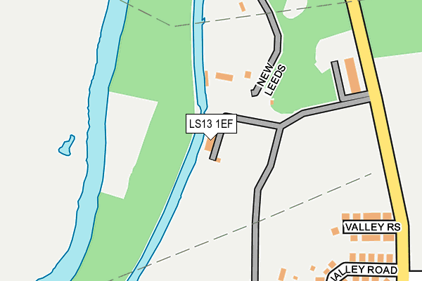 LS13 1EF map - OS OpenMap – Local (Ordnance Survey)