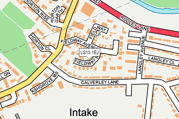 LS13 1EJ map - OS OpenMap – Local (Ordnance Survey)