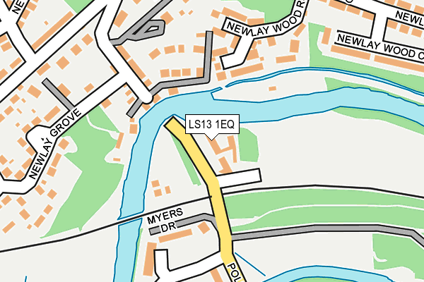 LS13 1EQ map - OS OpenMap – Local (Ordnance Survey)