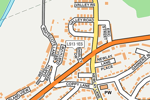 LS13 1ES map - OS OpenMap – Local (Ordnance Survey)