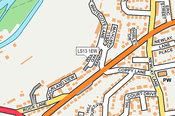 LS13 1EW map - OS OpenMap – Local (Ordnance Survey)