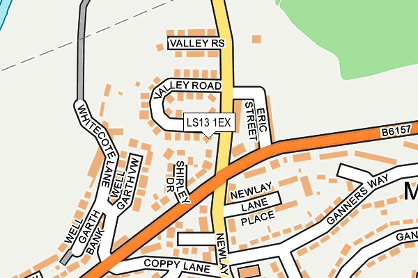 LS13 1EX map - OS OpenMap – Local (Ordnance Survey)