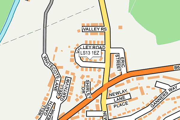 LS13 1EZ map - OS OpenMap – Local (Ordnance Survey)