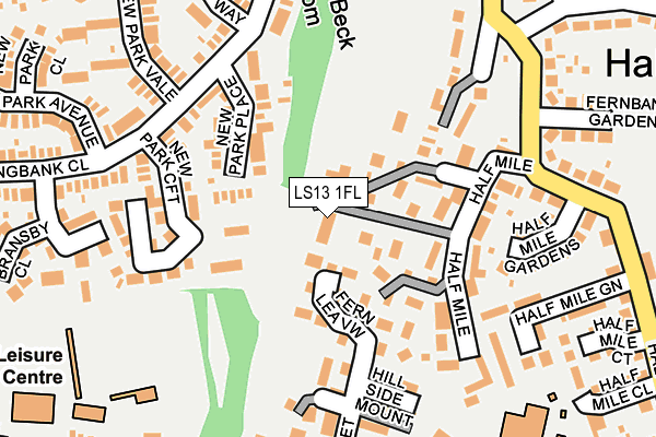 LS13 1FL map - OS OpenMap – Local (Ordnance Survey)