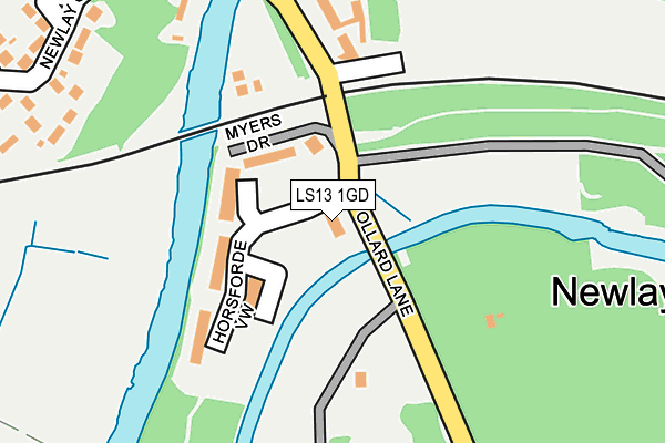 LS13 1GD map - OS OpenMap – Local (Ordnance Survey)