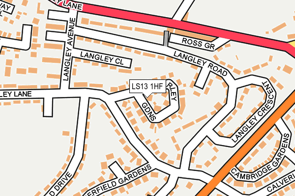 LS13 1HF map - OS OpenMap – Local (Ordnance Survey)