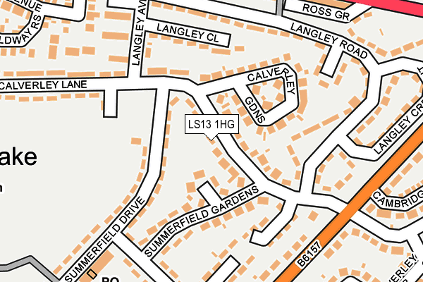 LS13 1HG map - OS OpenMap – Local (Ordnance Survey)