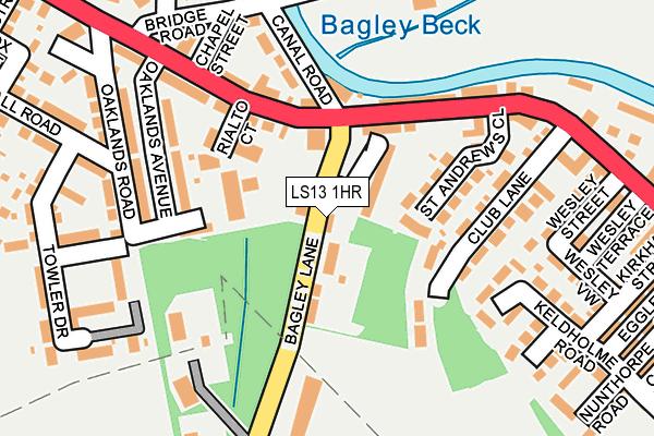 LS13 1HR map - OS OpenMap – Local (Ordnance Survey)