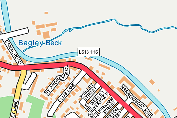 LS13 1HS map - OS OpenMap – Local (Ordnance Survey)