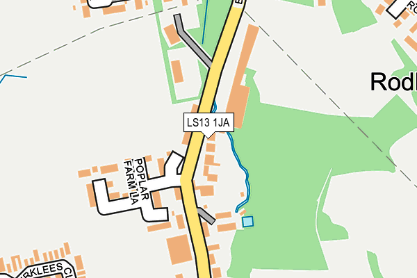 LS13 1JA map - OS OpenMap – Local (Ordnance Survey)