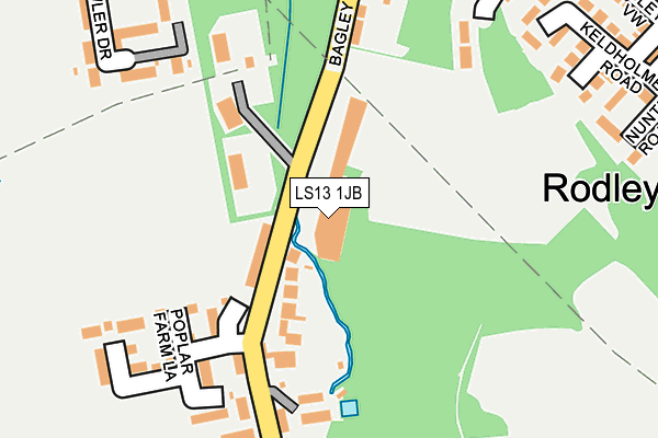 LS13 1JB map - OS OpenMap – Local (Ordnance Survey)